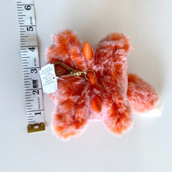 Bath & Body Works Fox Pom Pocketbac Hand Gel Holder NWT Fuzzy Fur Winter Fox - Picture 2 of 6